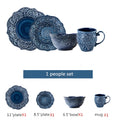 Elegant Porcelain Dinnerware Set with Navy Baroque Design | Durable & Dishwasher Safe for Everyday and Formal Dining 7