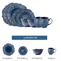 Elegant Porcelain Dinnerware Set with Navy Baroque Design | Durable & Dishwasher Safe for Everyday and Formal Dining 9