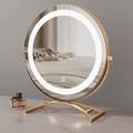 Elegant Vanity Mirror | Smart Touch Lighted Makeup Mirror with 360° Rotation | Cordless Design for Effortless Grooming 0