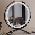 Elegant Vanity Mirror | Smart Touch Lighted Makeup Mirror with 360° Rotation | Cordless Design for Effortless Grooming 3