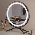 Elegant Vanity Mirror | Smart Touch Lighted Makeup Mirror with 360° Rotation | Cordless Design for Effortless Grooming 4