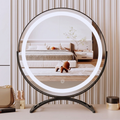 Elegant Vanity Mirror | Smart Touch Lighted Makeup Mirror with 360° Rotation | Cordless Design for Effortless Grooming 5