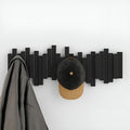 Elegant Wall Mounted Coat Rack with Foldable Hooks | Solid Wood Design for Space-Saving Entryway Organization 10
