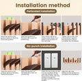 Elegant Wall Mounted Coat Rack with Foldable Hooks | Solid Wood Design for Space-Saving Entryway Organization 4
