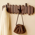 Elegant Wall Mounted Coat Rack with Foldable Hooks | Solid Wood Design for Space-Saving Entryway Organization 5