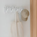 Elegant Wall Mounted Coat Rack with Foldable Hooks | Solid Wood Design for Space-Saving Entryway Organization 7