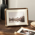 Elegant Wooden Photo Frame with Brass Accents | Freestanding Design for Timeless Display 4
