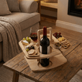 Elegant Wooden Picnic Table with Compartments for Snacks & Drinks | Stylish Outdoor Picnic Table for Memorable Gatherings 0