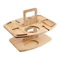 Elegant Wooden Picnic Table with Compartments for Snacks & Drinks | Stylish Outdoor Picnic Table for Memorable Gatherings 1
