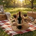 Elegant Wooden Picnic Table with Compartments for Snacks & Drinks | Stylish Outdoor Picnic Table for Memorable Gatherings 6