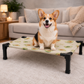 Elevated Cooling Dog Bed | Breathable Mesh Pet Cot with Durable Frame | Comfortable Support for Indoor and Outdoor Use 0