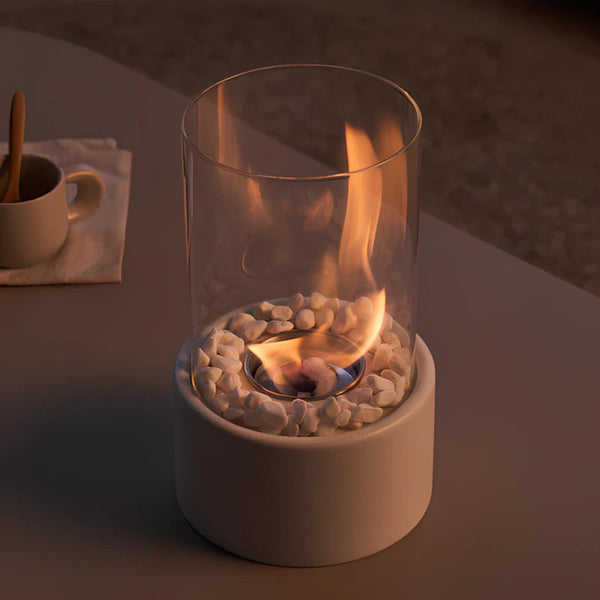 Everlasting Flame Oil Lamp – Elegant Indoor Ambient Lamp in Black or White, Medium or Large