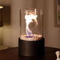 Everlasting Flame Oil Lamp – Elegant Indoor Ambient Lamp in Black or White, Medium or Large
