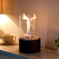 Everlasting Flame Oil Lamp – Elegant Indoor Ambient Lamp in Black or White, Medium or Large