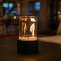 Everlasting Flame Oil Lamp – Elegant Indoor Ambient Lamp in Black or White, Medium or Large