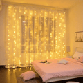 Fairy Curtain LED String Lights with Remote Control – Waterproof Indoor Outdoor Party Lights, 3m Warm White Twinkle Lights