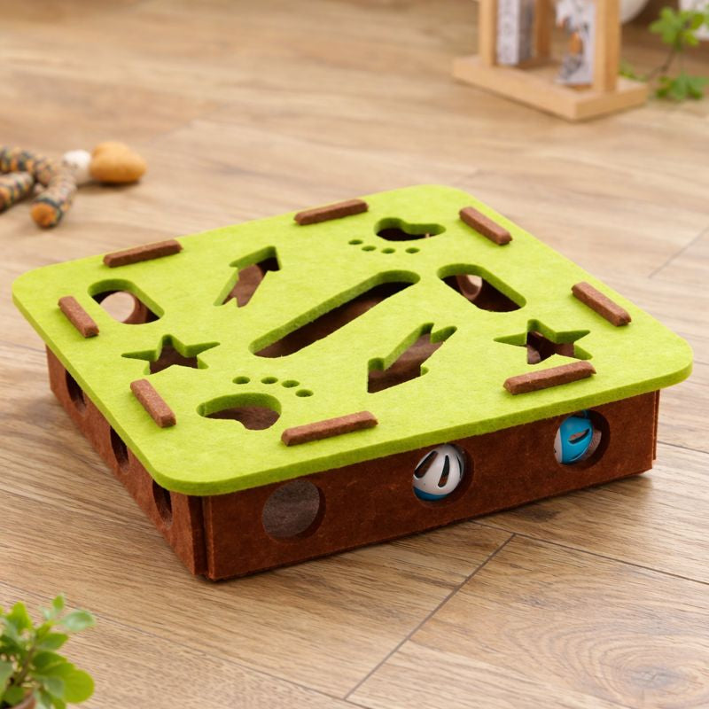 Feline Fun | Interactive Cat Toy with Soft Tunnels & Hidden Openings | Engaging Indoor Play for Curious Cats 0