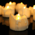 Flameless LED Candles – Flickering Battery Operated Candle Set, Warm White or Yellow, 12 Pack