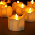 Flameless LED Candles – Flickering Battery Operated Candle Set, Warm White or Yellow, 12 Pack