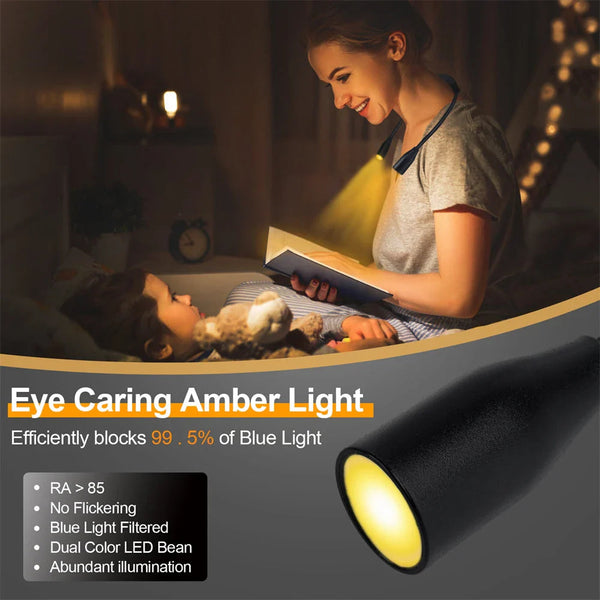 Flexible LED Neck Light | Rechargeable Goose Neck Light with 3 Color Temperatures | Hands-Free Reading & Crafting Solution