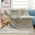Floral Comfort Blanket, 100% Cotton Five-Layer Gauze Design for Year-Round Use, Lightweight & Breathable