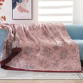 Floral Comfort Blanket, 100% Cotton Five-Layer Gauze Design for Year-Round Use, Lightweight & Breathable