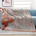 Floral Comfort Blanket, 100% Cotton Five-Layer Gauze Design for Year-Round Use, Lightweight & Breathable