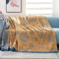 Floral Comfort Blanket, 100% Cotton Five-Layer Gauze Design for Year-Round Use, Lightweight & Breathable