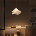 Floral Fabric Pendant Light with Adjustable Length – Soft Kitchen Pendant Lighting for Elegant Home Décor
