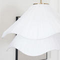 Floral Fabric Pendant Light with Adjustable Length – Soft Kitchen Pendant Lighting for Elegant Home Décor