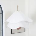 Floral Fabric Pendant Light with Adjustable Length – Soft Kitchen Pendant Lighting for Elegant Home Décor