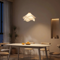 Floral Fabric Pendant Light with Adjustable Length – Soft Kitchen Pendant Lighting for Elegant Home Décor