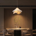 Floral Fabric Pendant Light with Adjustable Length – Soft Kitchen Pendant Lighting for Elegant Home Décor
