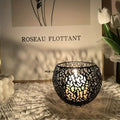 Geometric Iron Glow Sphere Candle Holder – Modern Votive Candle Holder for Tealights and LED Candles