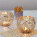 Geometric Iron Glow Sphere Candle Holder – Modern Votive Candle Holder for Tealights and LED Candles