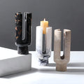 Geometric Marble Candle Holder – Modern Votive Candle Holder for Elegant Home Decor