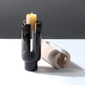Geometric Marble Candle Holder – Modern Votive Candle Holder for Elegant Home Decor