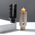 Geometric Marble Candle Holder – Modern Votive Candle Holder for Elegant Home Decor