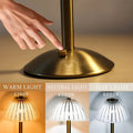 Golden Touch Table Lamp with Crystal Shade, USB Rechargeable Cordless Desk Lamp with Dimmable LED Light
