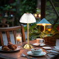 Golden Touch Table Lamp with Crystal Shade, USB Rechargeable Cordless Desk Lamp with Dimmable LED Light