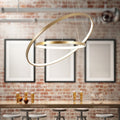 Halo Ring Chandelier – Modern LED Ceiling Light, Gold or Silver, Single or Multi-Ring for Dining Room & Living Room