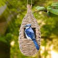 Hand-Woven Bird House for Outdoor Use – Unique Decorative Nest for Small Birds with Creative Hanging Design