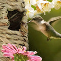 Hand-Woven Bird House for Outdoor Use – Unique Decorative Nest for Small Birds with Creative Hanging Design