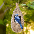 Hand-Woven Bird House for Outdoor Use – Unique Decorative Nest for Small Birds with Creative Hanging Design