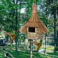 Hand-Woven Grass Bird House – Eco-Friendly Cozy Nest for Garden and Porch, Lightweight and Durable Shelter for Birds