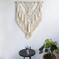Handcrafted Bohemian Macrame Wall Hanging Tapestry – Natural Cotton Wall Art Decor for Living Room