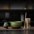 Handmade Japanese Matcha Set – 4-Piece Matcha Bowl and Whisk Set for Tea Ceremony
