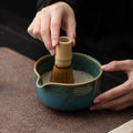 Handmade Japanese Matcha Set – 4-Piece Matcha Bowl and Whisk Set for Tea Ceremony