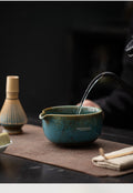 Handmade Japanese Matcha Set – 4-Piece Matcha Bowl and Whisk Set for Tea Ceremony