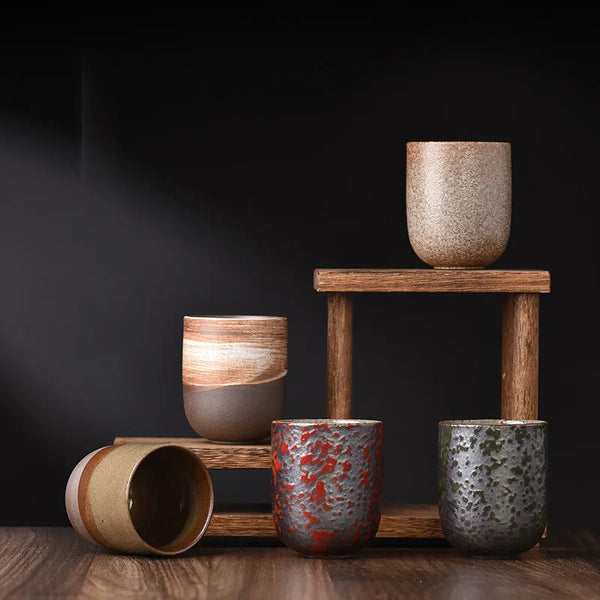 Handmade Japanese Yunomi Tea Cup – Elegant Stoneware Design for Tea, Coffee, and Sake – Unique Artisanal Finish